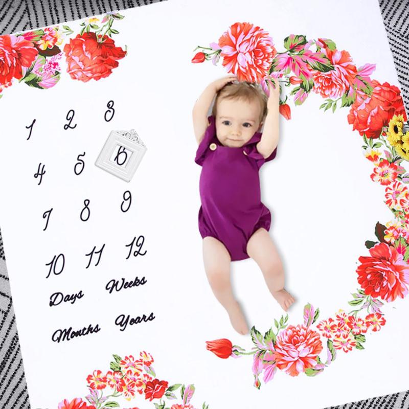 Multifunction Baby Photography Blanket Baby Monthly Milestone Blankets
