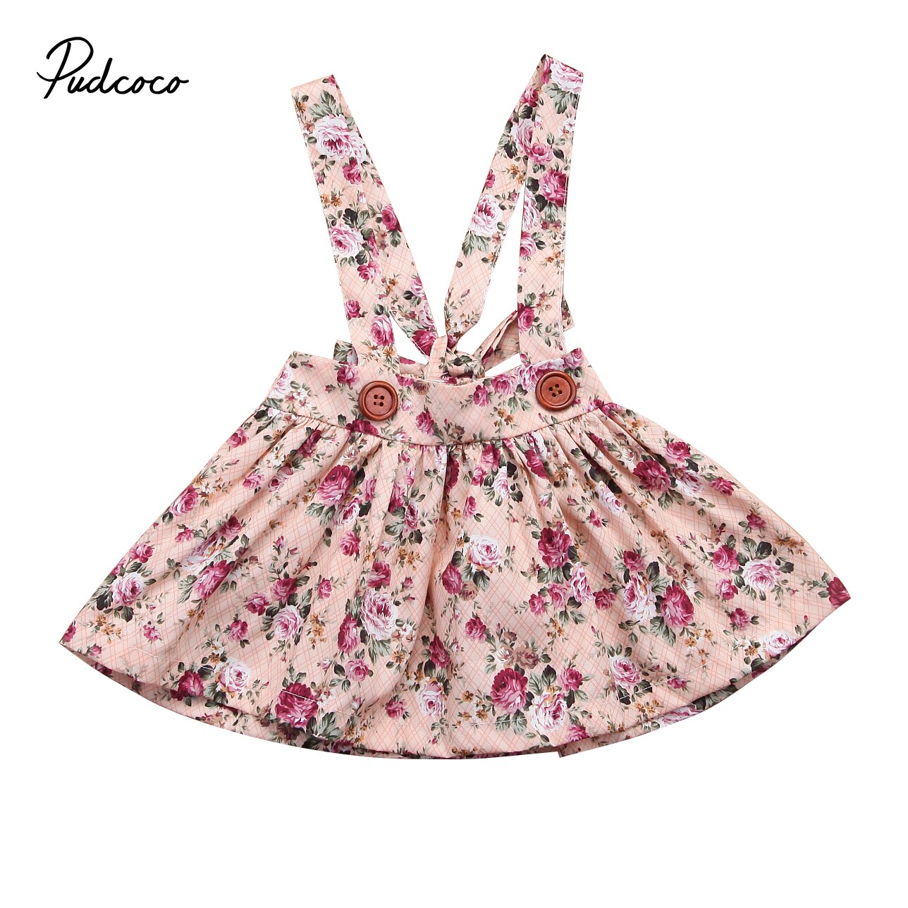 Søde småbørn børn baby piger nederdel blomstret prinsesse hagesmæk stropper seler tutu nederdele festkonkurrence outfits tøj 0-4y