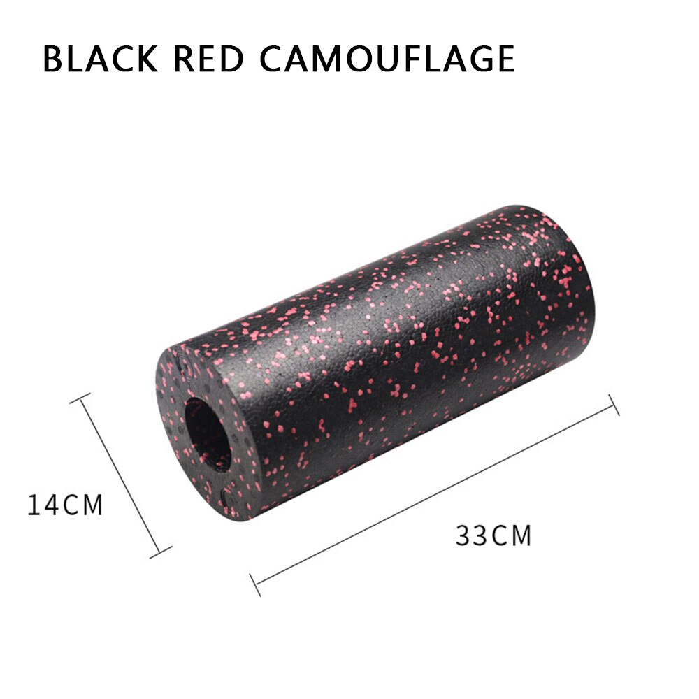 33X14Cm Epp Schuim Roll Fitness Scroll Hoge Elastische Holle Yoga Baksteen Blok Fysiotherapie Accessoires Massage Sticks Spier ontspannen: black red