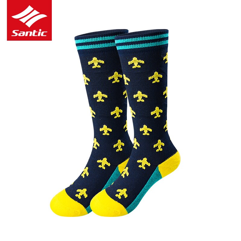 Santic Profrssional niños Balance Bike medias transpirables encantadores calcetines de ciclismo niños niñas calcetines de seguridad deporte 4 colores: Navy