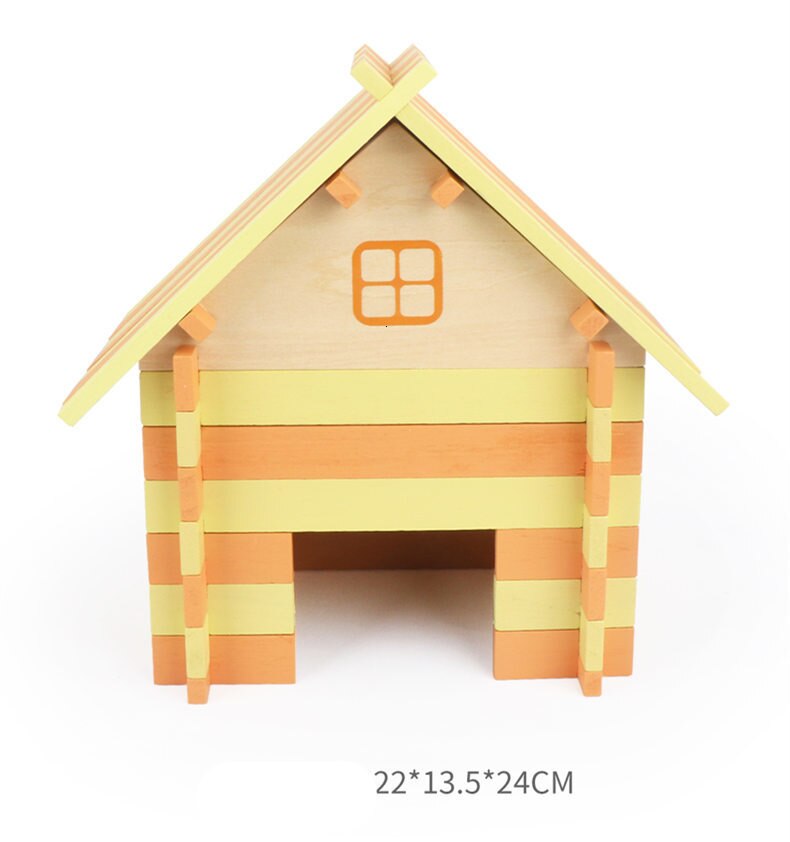 Giocattoli Per Bambini Fattoria Blocchi di Costruzione del Modello Kit di Giocattoli di Legno Per I Bambini Geometriche Building Blocks Educativi Regalo Di Compleanno oyuncak