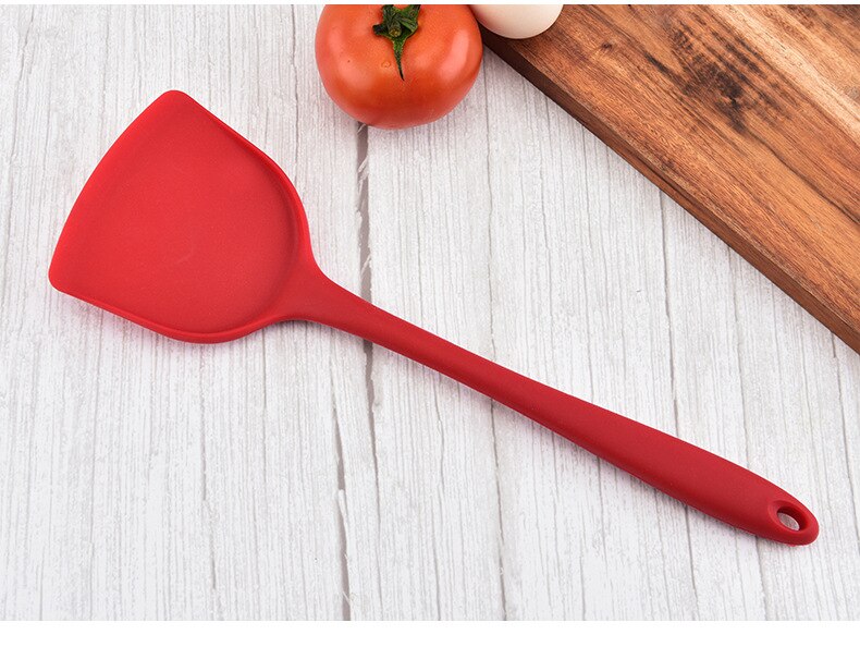 1PC Kitchen Utensil Turners Spatula Heat Resistant Integrate Handle Silicone Spoon Scraper Pan Spatula Cake Kitchen Cook OK 1198