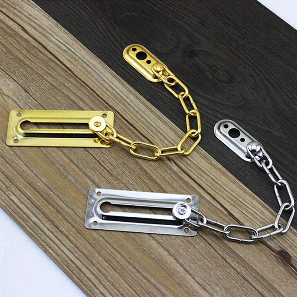 Sicherheit Tür Schutz Kette sperren Restrictor Schloss Riegel Rutsche Kette 16cm