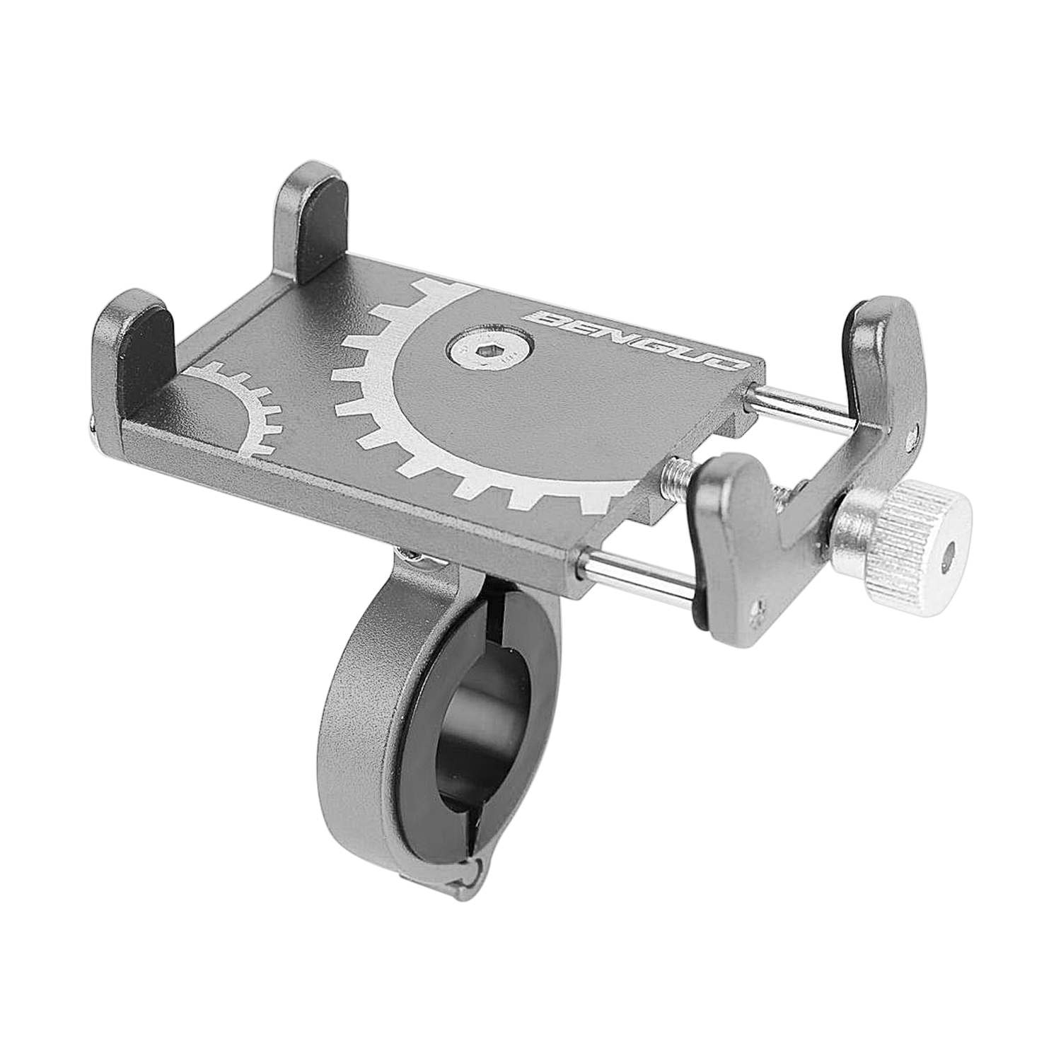 Universele aluminium mobiele telefoonhouder Verstelbare mobiele telefoonhouder Aluminium telefoonclip Fiets Scooteraccessoires: Licht Groen