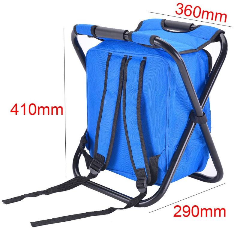 En plein air pliant Camping chaise de pêche tabouret Portable sac à dos refroidisseur isolé sac de pique-nique randonnée siège Table sac tabouret sacs