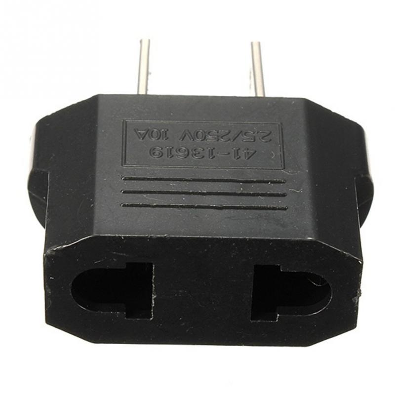 5 st reseladdare adapter kontakt europeisk euro till oss usa svart nätkontakt adapter konverterare uttag adapter