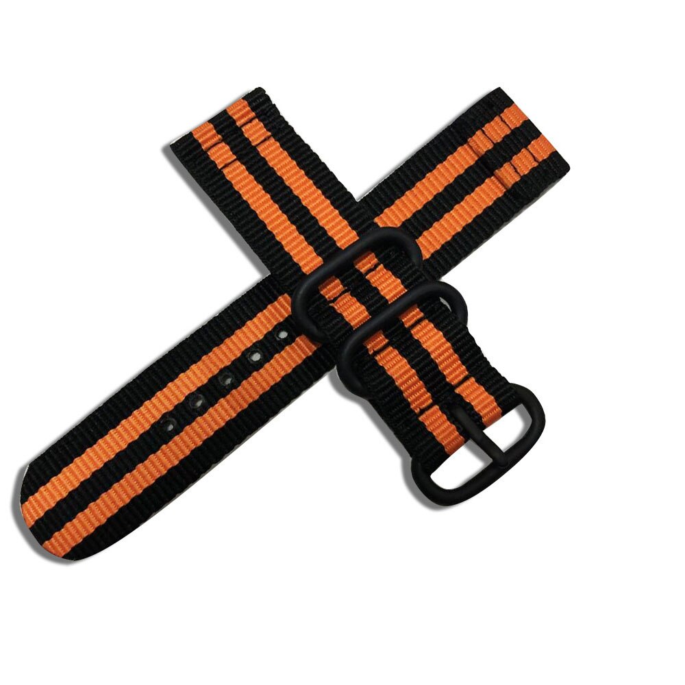 Geweven nylon horlogeband voor de huami amazfit gtr 47mm amazfit 2s vervangende horlogeband, armband van 22mm: Zwart oranje