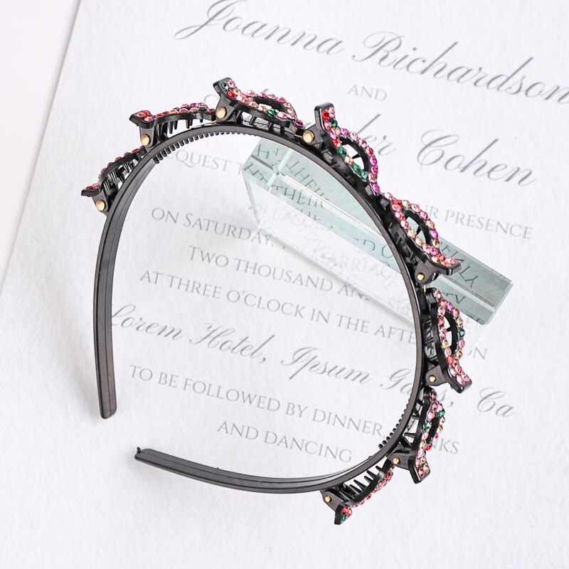 Crystal Unisex Alice Haarband Hoofdband Mannen Vrouwen Sport Haarband Hoepel Dubbele Pony Kapsel Haarspeld Hiar Accessoire: 03