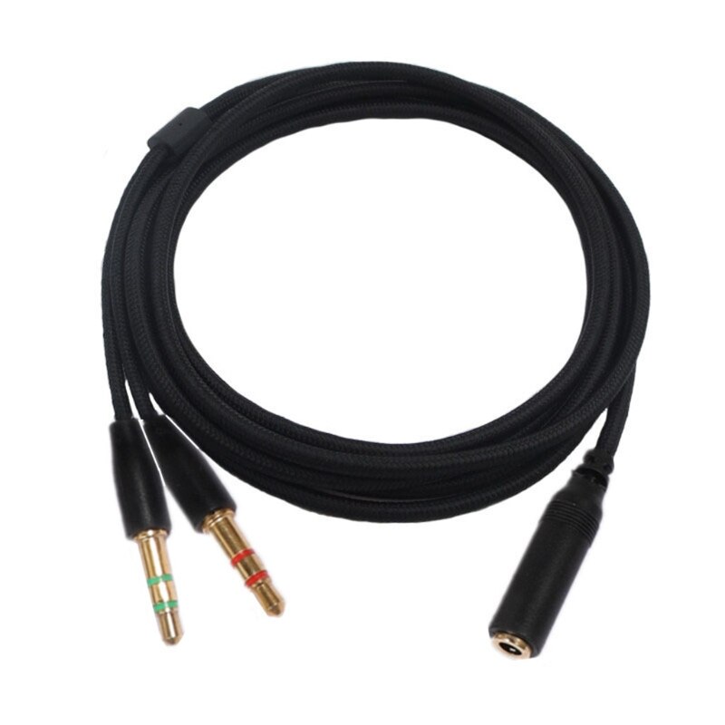 For -Razer Earphone Audio Cable Headphone Adapter Splitter Headset Microphone For -Razer Electra/Kraken PRO 7.1 V2/Hamme