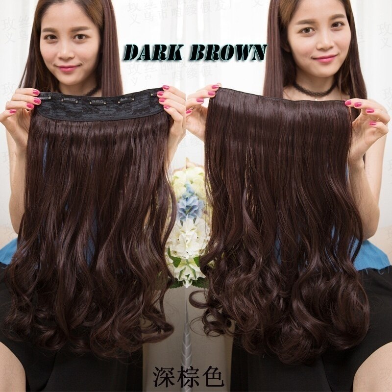 Extensiones de cabello rizado largo para mujer, postizo ondulado, mate, de alta simulación, 22 pulgadas, 55CM: #33