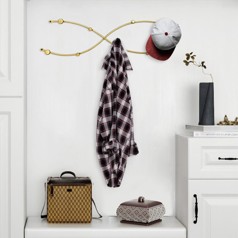 Golden and Black wall decoration hook Nordic key hanger coat hook bedroom fitting room hook