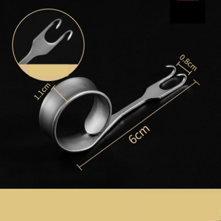 Piękno ze stali nierdzewnej podwójna powieka narysować hakiem z oczkiem torba hak cięgłowy pierścień prowizji podwójne pojedyncze pazur: Czerwony