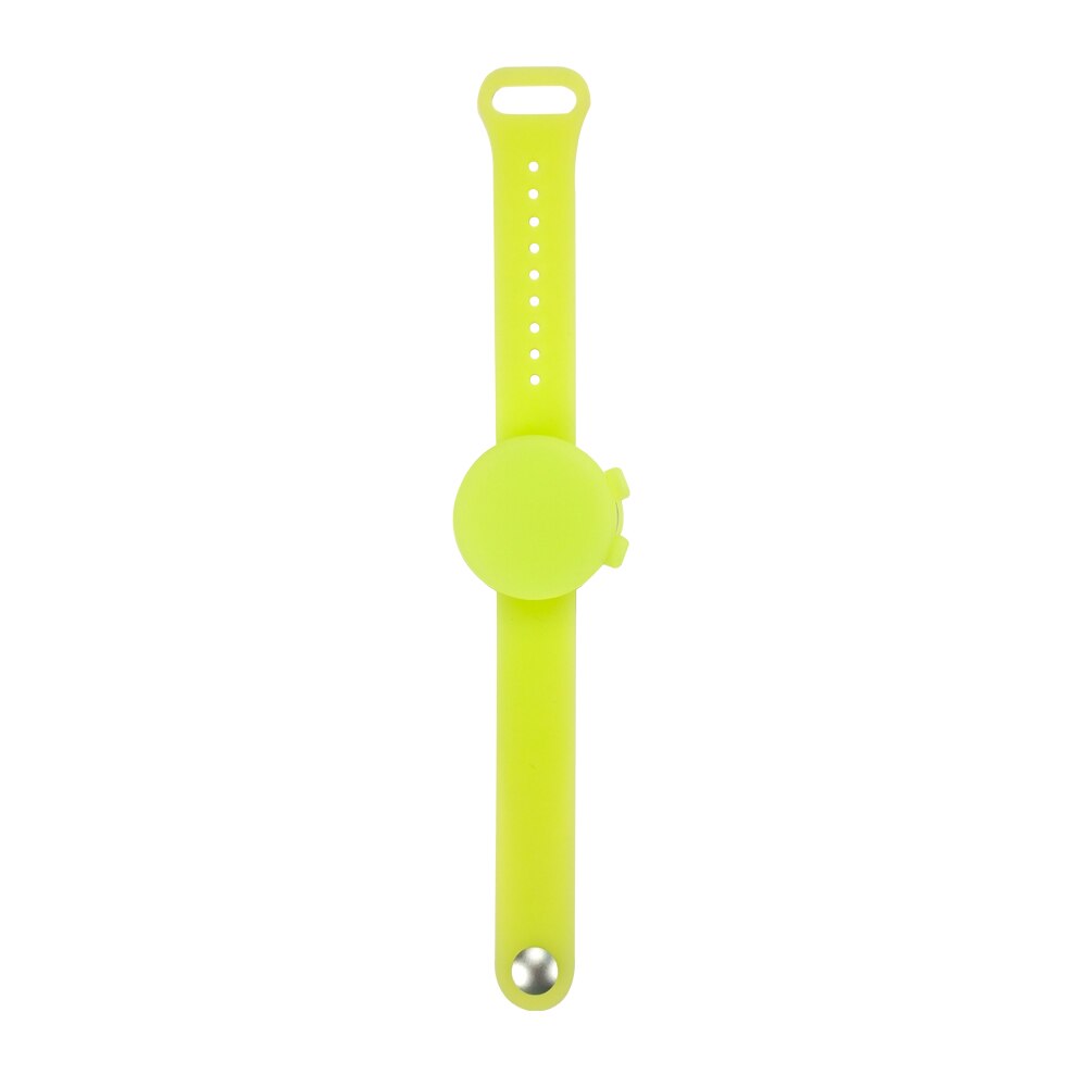 Disinfettante per le mani Wristband Del Silicone Del Braccialetto Mano Dispenser Disinfettante Per Le Mani Braccialetto Disinfettante Repellente Per Zanzare Crema Solare Lozione Per Bambini Wristband: Transparent Green