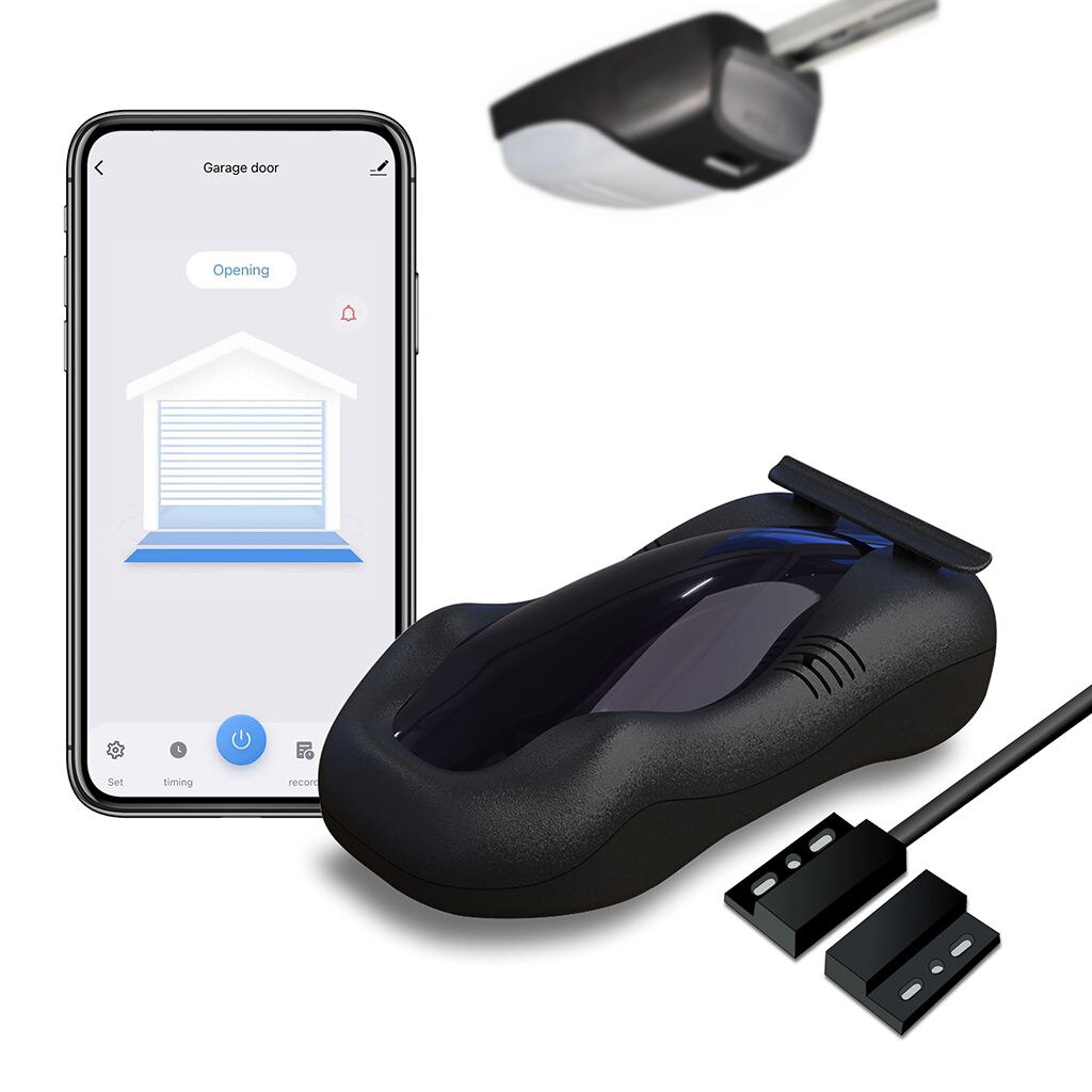 Wireless Wi-Fi Smart Car Garage Door Opener Controller Smart Life APP Control Compatible with Google Home Support