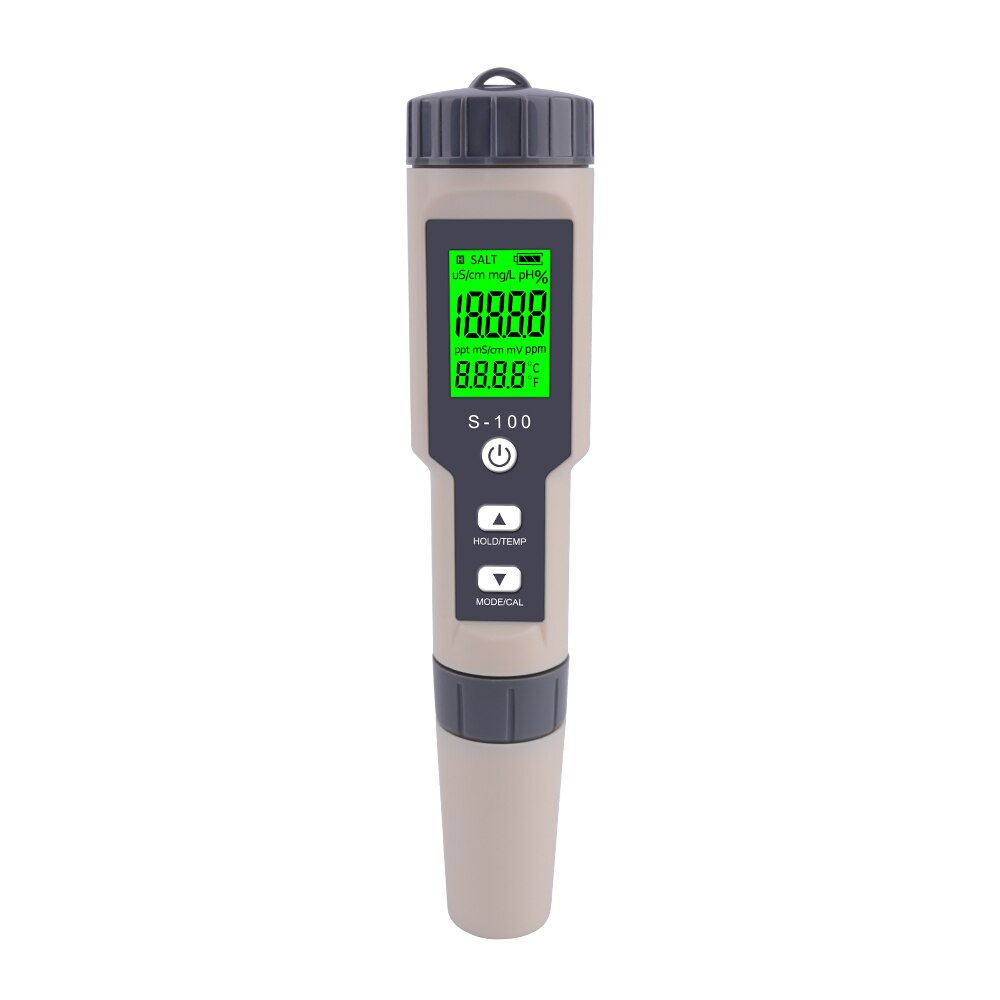 Yieryi S-100 Salinometer 4 in 1 TDS/EC/Salinity/Tem Meter Digital Water Monitor Tester For Pool SPA Salinity Tester: with backlight