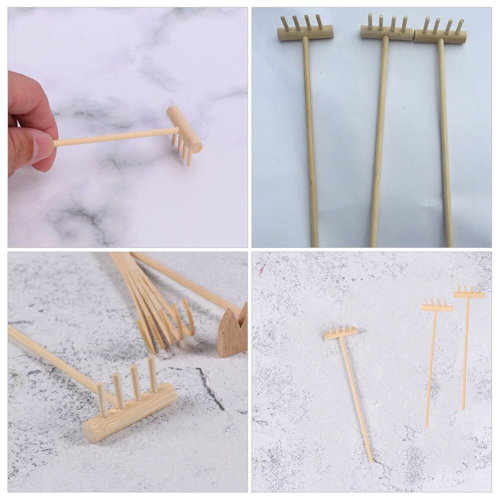 3 Pcs Home DIY Rocks Zen Garden Kit Sets Zen Garden Accessories Rake Sets