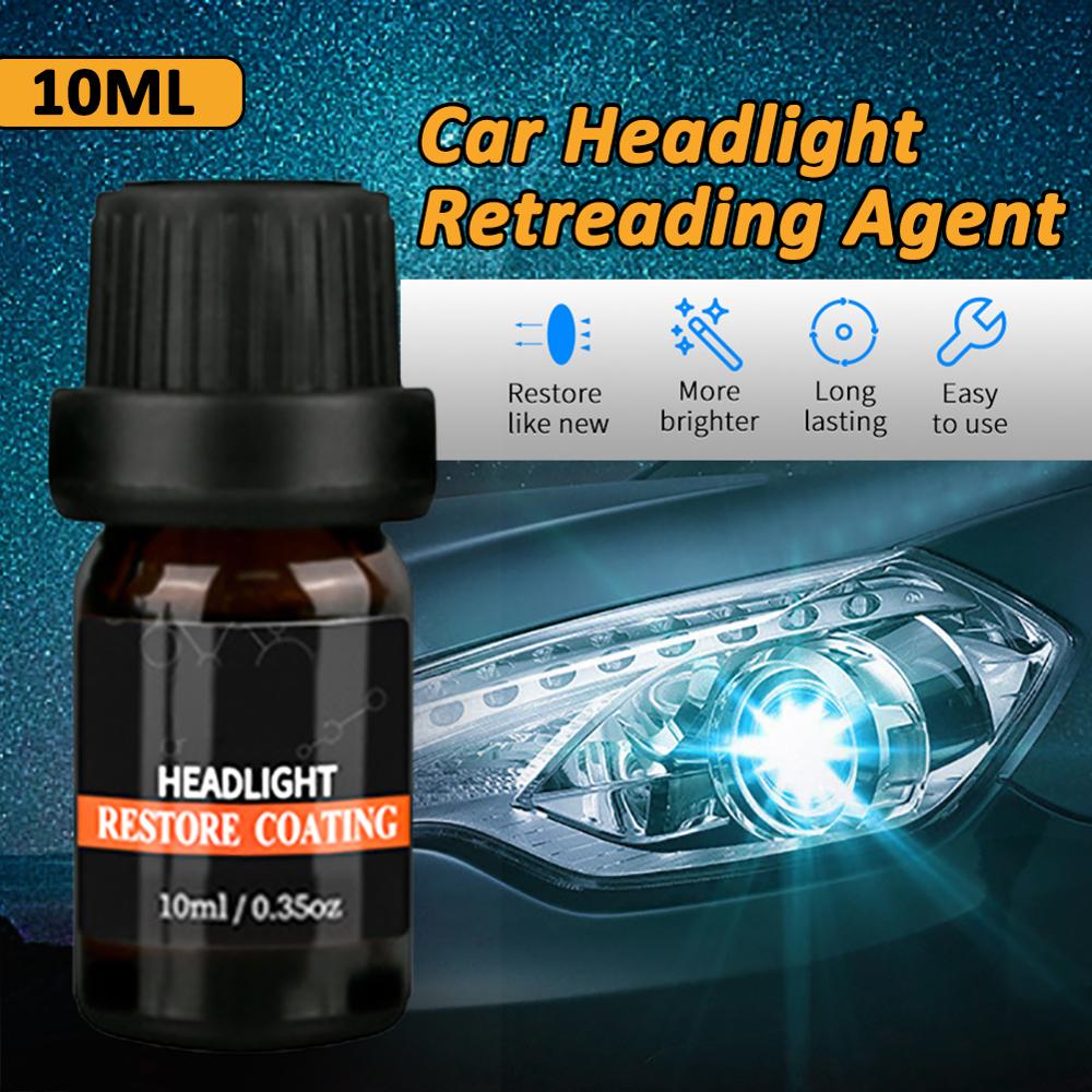 10ml gör-det-själv strålkastare polering restaurering kit pannlampa clean paste system bilvård tvätt strålkastare ljusmedel reparation färg vård