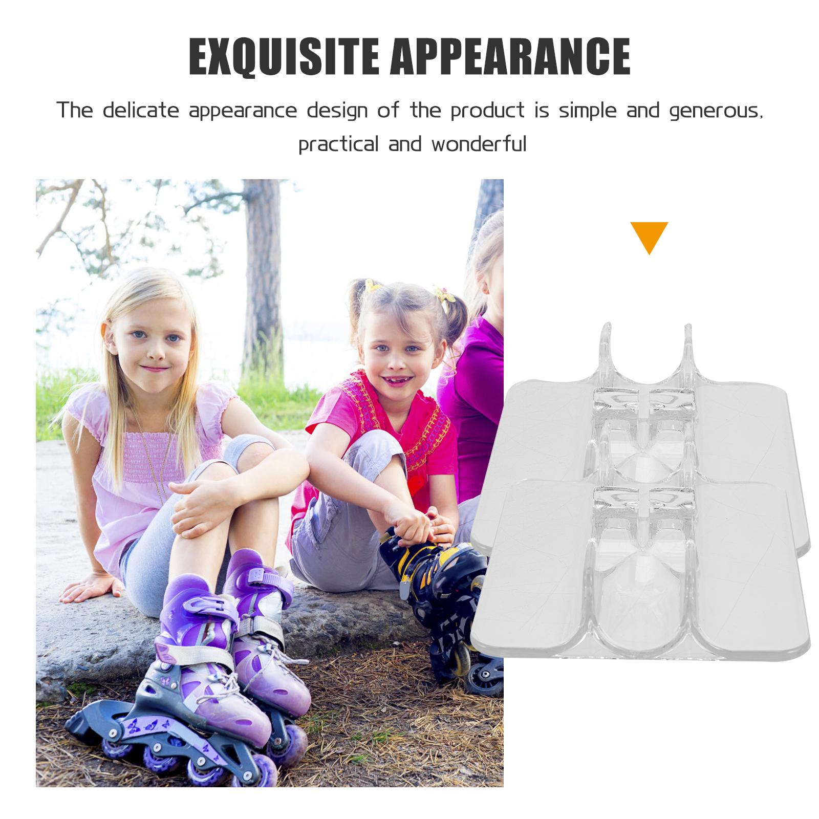 2 stk. gjennomsiktig akryl skøytedisplayholder butikkdekor rulleskøyter oppbevaringsholder veggmontert