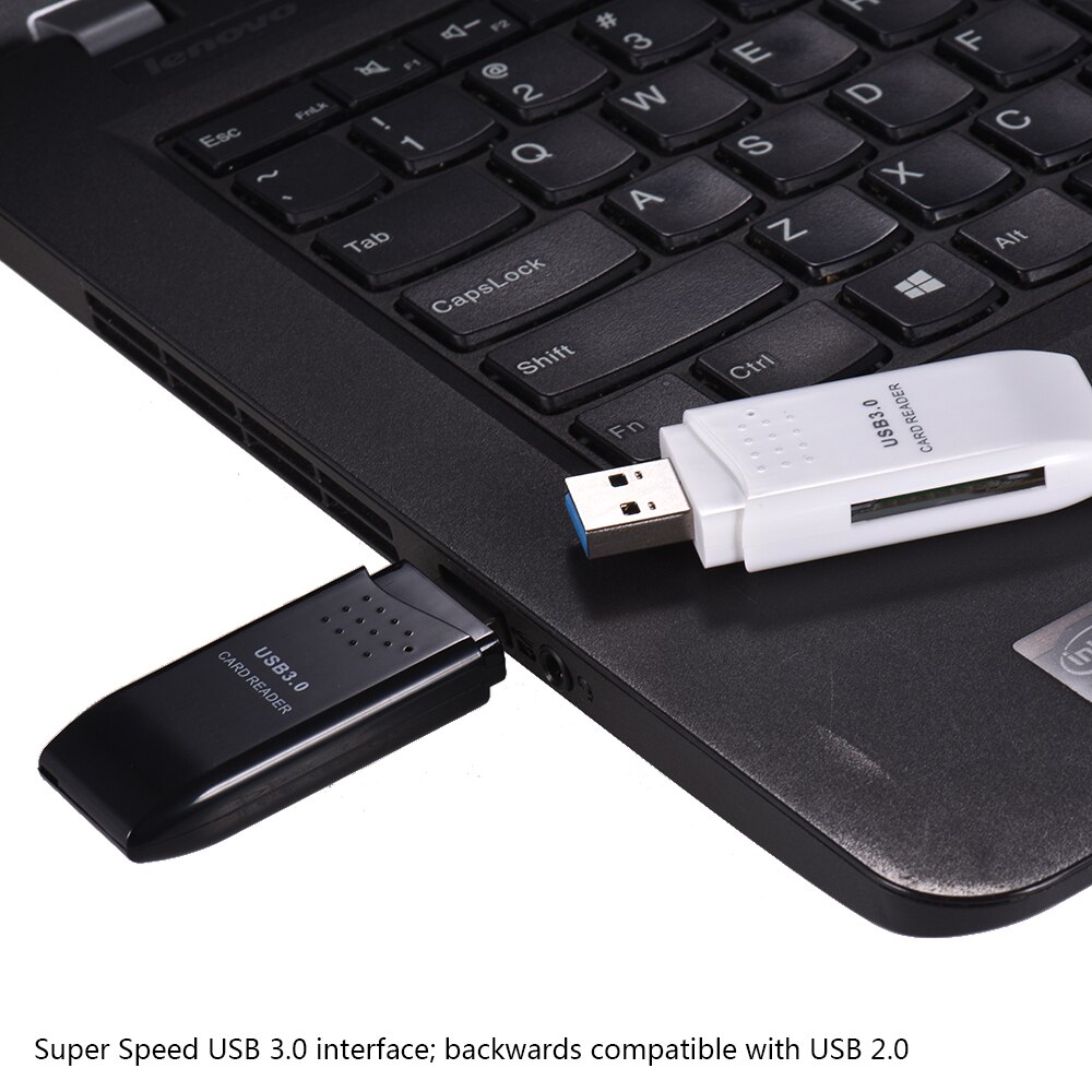 USB 3.0 Card Reader SDXC TF 2 in 1 Multifunction for Tablets PC Laptop Computer White support 2 in 1 SDXC and TF format