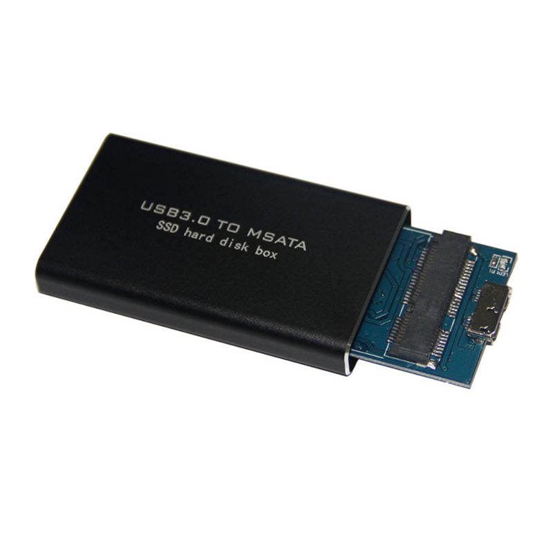 Msata till usb 3.0 ssd-kabinett extern hårddisk diskbox förvaringsfodral adapter för 30 x 50mm 30 x 30mm msata ssd