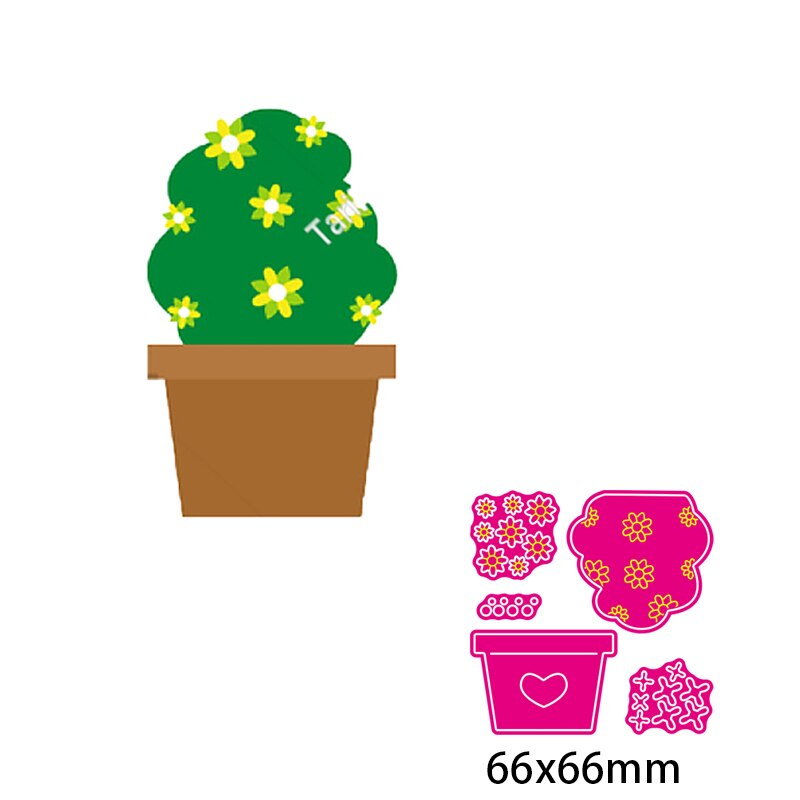 17 sorters krukväxt blommor gräs kaktusblad metall skär stansar bonsai aloe stencil för gör-det-själv scrapbooking kort dekoration: 13