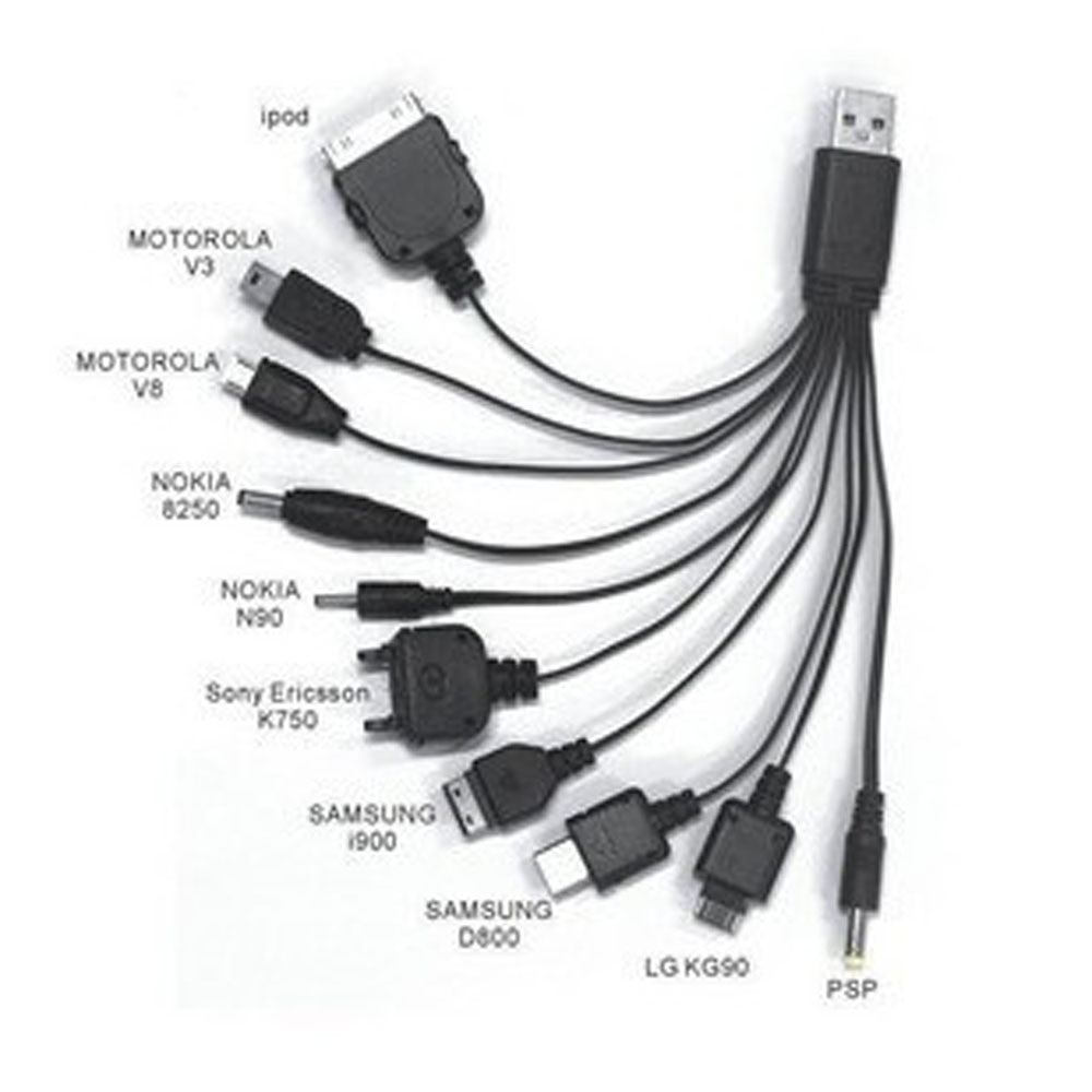 Multifunctionele Oplader Usb Kabels Voor Ipod Motorola Nokia Samsung Lg Sony Ericsson Consumentenelektronica Data Kabels