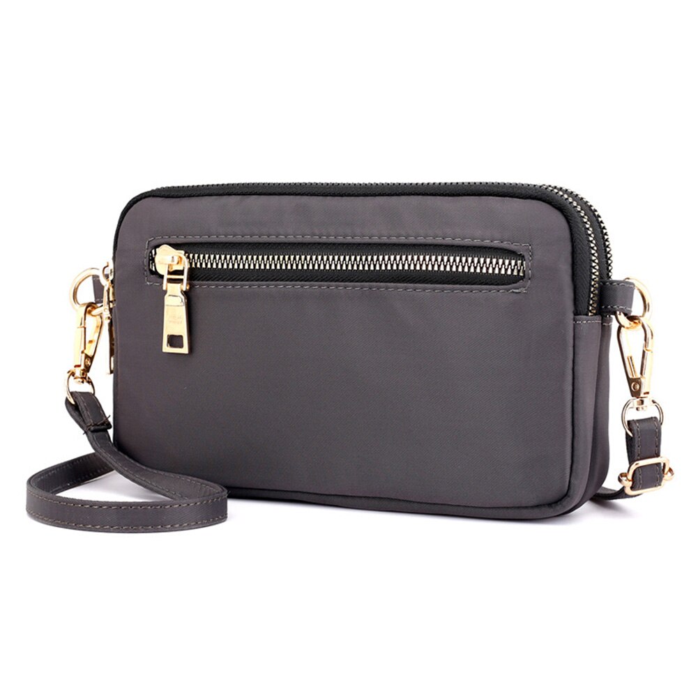 Crossbody Bags For Women Women Mini Mobile Bag Waterproof Nylon Lightweight Women Messenger Bags Carteira Feminina: navy-gray