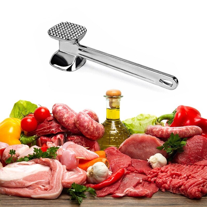 Martillo ablandador de carne herramienta de mazo para golpear carne, filete, pollo, cerdo, acero inoxidable martillo de carne herramienta de cocina