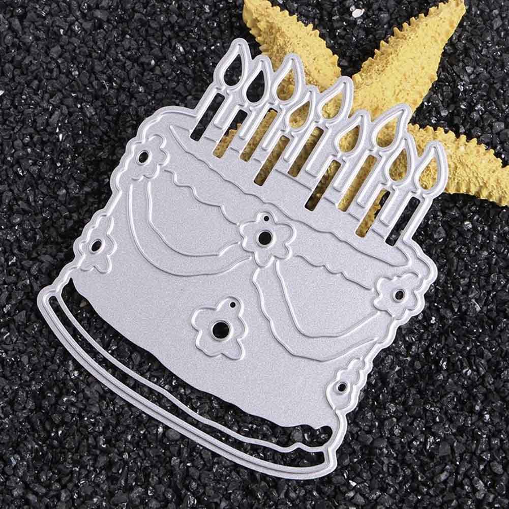 Verjaardagstaart Metalen Grote Stansen Sterft Scrapbooking Embossing Map Pak Voor Shot Snijmachine