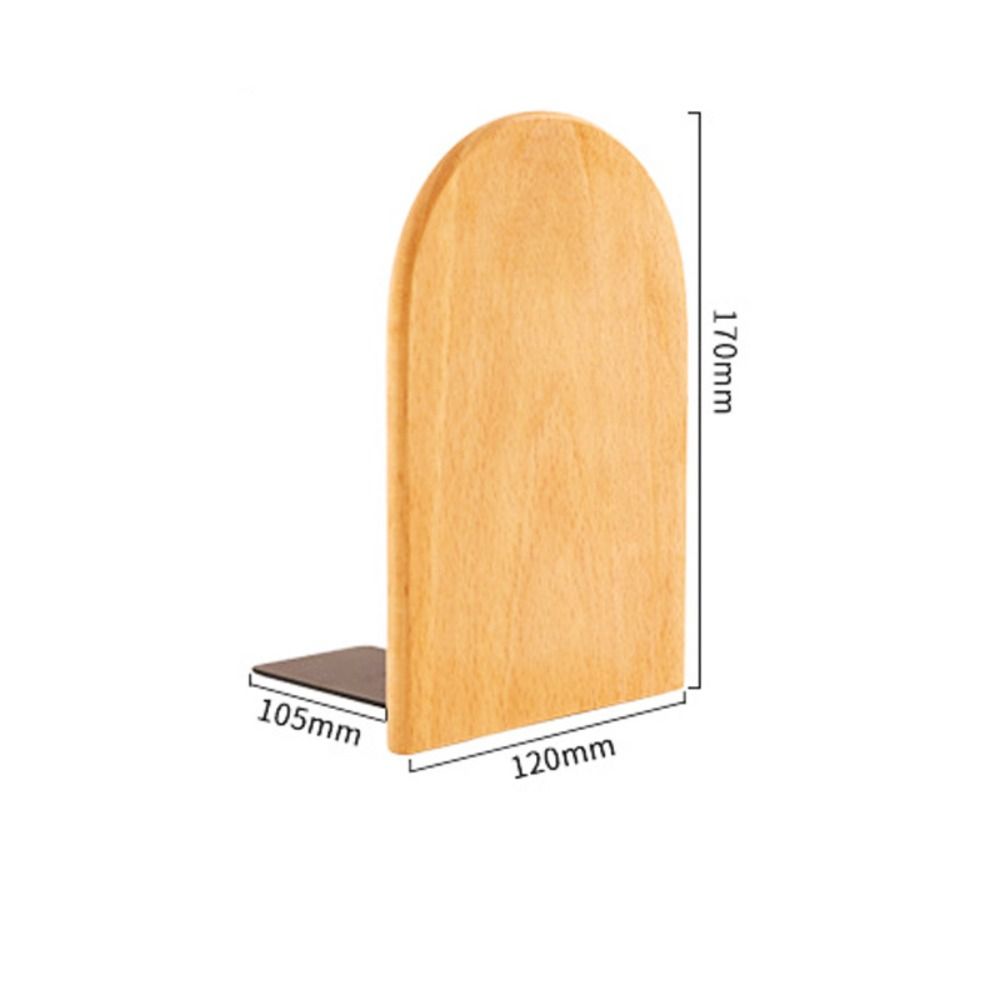 Bokstöd i naturträ för skrivbord, bokhylla, enkel inredning, bokstöd, kontor, hem: Röd