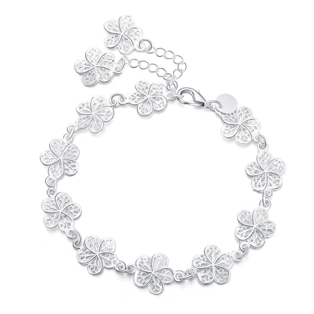 925 Sterling Zilveren Armband Bloem Armband Vrouw Party Charm Jewelry