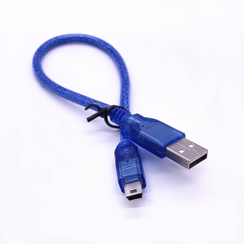 Blu Breve USB 2.0 A Maschio A Mini 5 Spille B di Dati Cavo di Carico del cavo Adattatore 30 centimetri