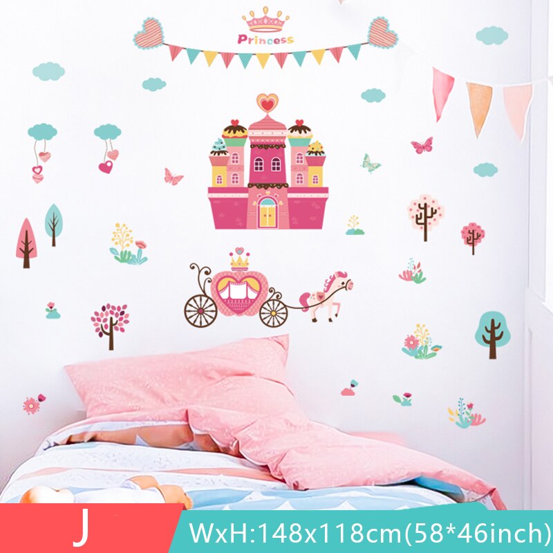 18 styles Large Cartoon Wall Stickers for Kids rooms Baby room Wall Decor Vinyl Removable Wall Decals Home Mural Home Decoration: J