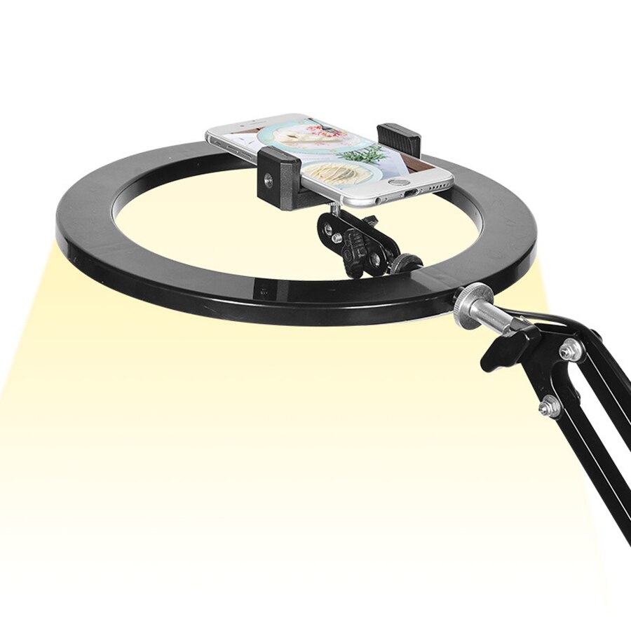 MAMEN Dimmerabile 10 pollici Selfie Led Anello di luce Video Fotografia In Studio di Illuminazione con il Desktop Da Tavolo Supporto Del Supporto Del Telefono Per Youtube Live