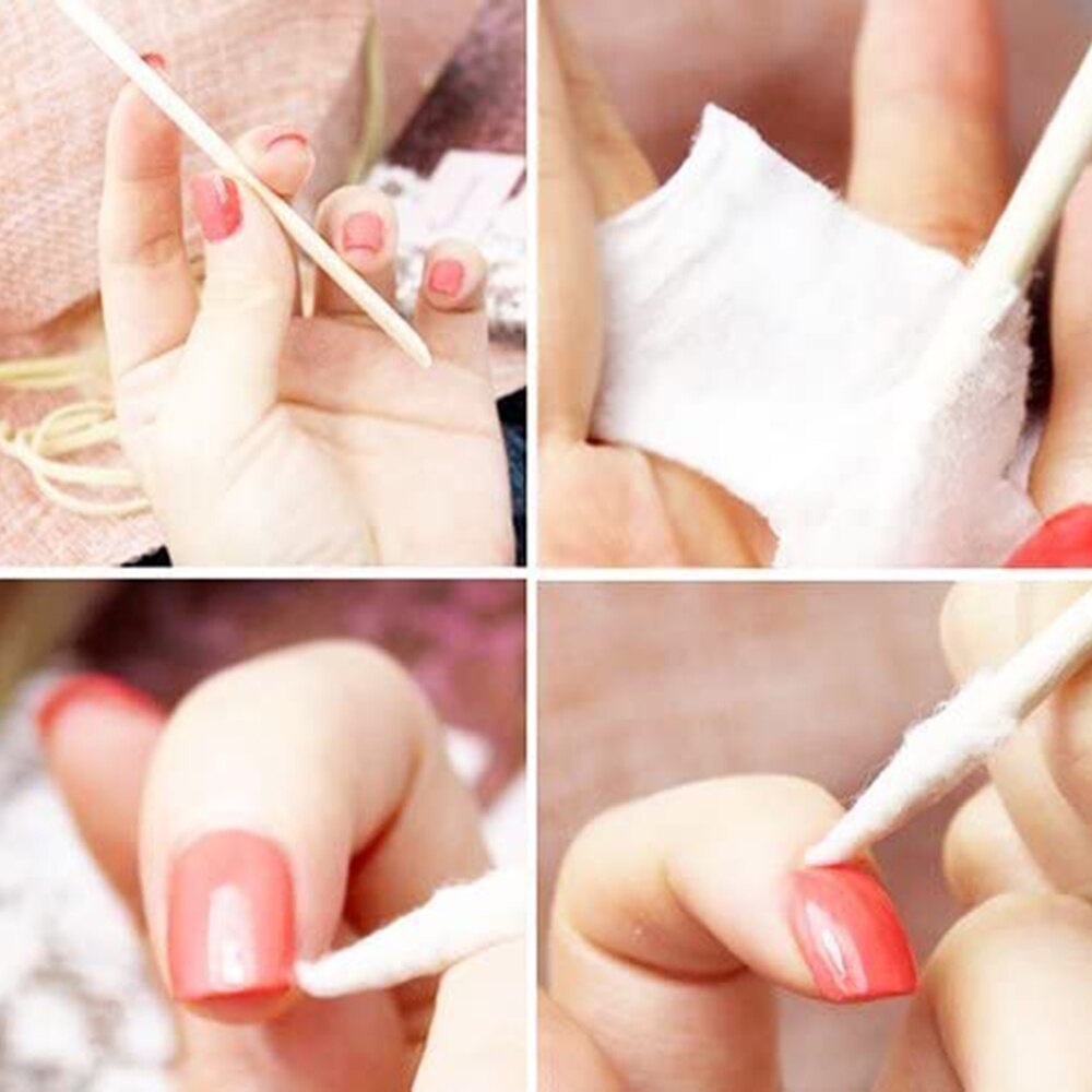 100 stuks nagelkunst oranje houten stokjes nagelriemverwijderaar stokjes dubbelzijdige dode huid verwijderende manicure verzorgingstool