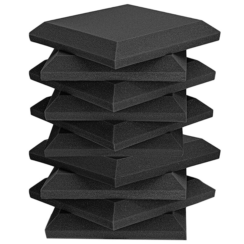10 Pack High Density Flat Sound Acoustic Foam 2X12x12inch Soundproofing Foam Board Music Studio KTV Soundproofing Blocks