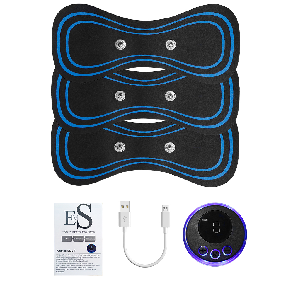 Tragbare ems Mikros trom Schmerz linderung Muskels timulator elektrische Puls Nacken Rücken massage gerät Mini Massage Patch mit Elektroden pads: MULTI