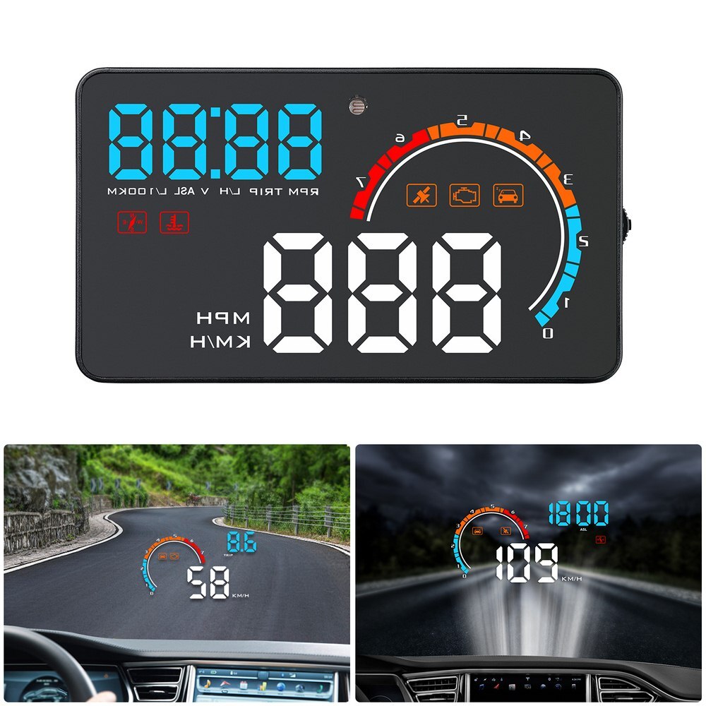 Car Head-up Display OBD2 GPS Display Windshield Projector Alarm System Auto Head Up Display Overspeed Warning