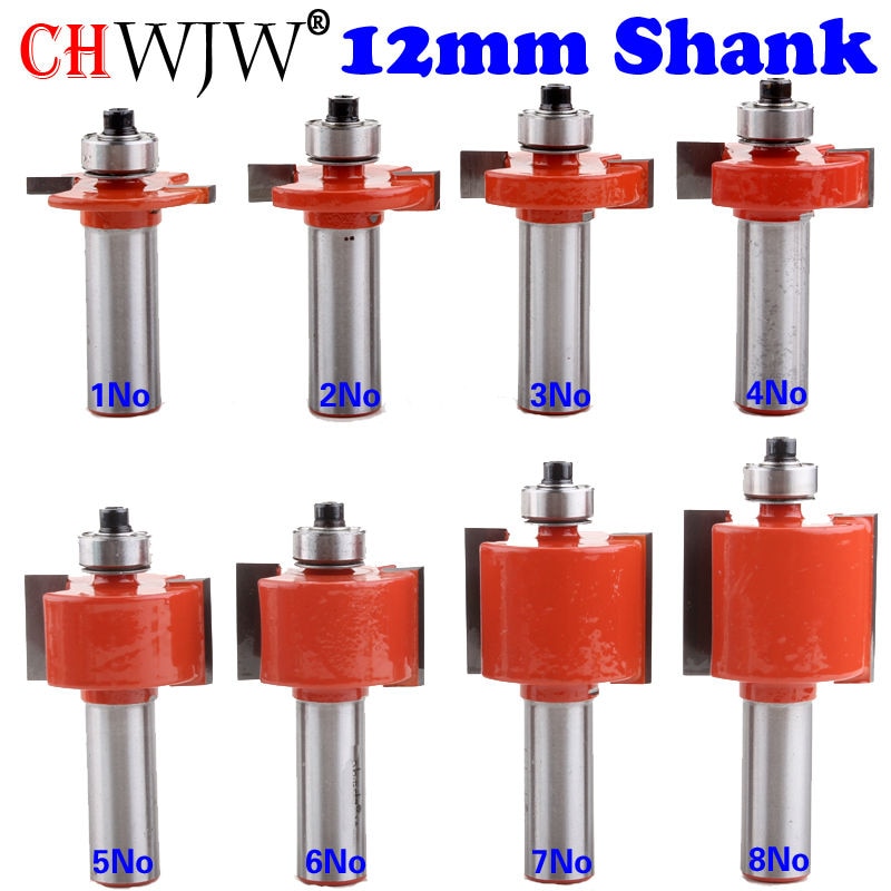 1pc 12mm Shank Rabbeting & Slotting Router Bit woodworking router bits carbide bit Woodworking cutter Wood Cutting Tool