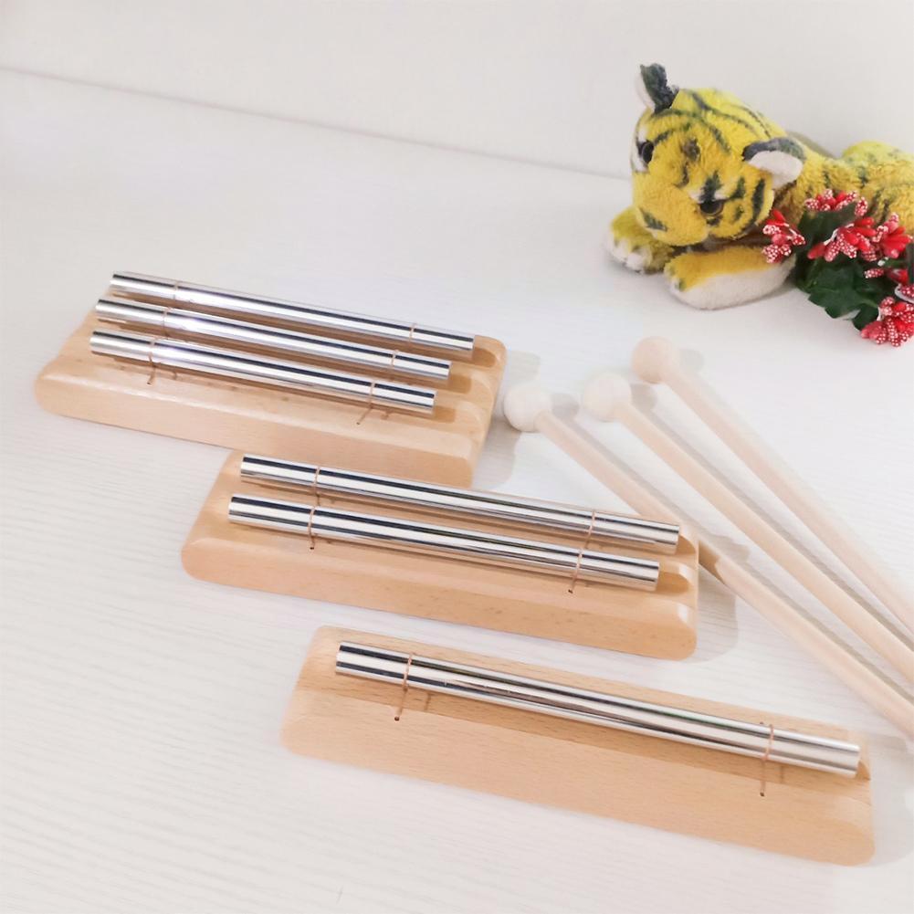 Campana de instrumentos de percusión de madera con mazo para golpear para oración, bolsa de almacenamiento de Yoga, carillón de meditación, energía curativa, Mindfu C4T9