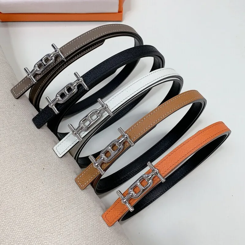 Cintura semplice in vita sottile da donna 1.3 strato a testa piena di grana di pesce con dovuto lati con cintura accessoria con fibbia scavata in acciaio