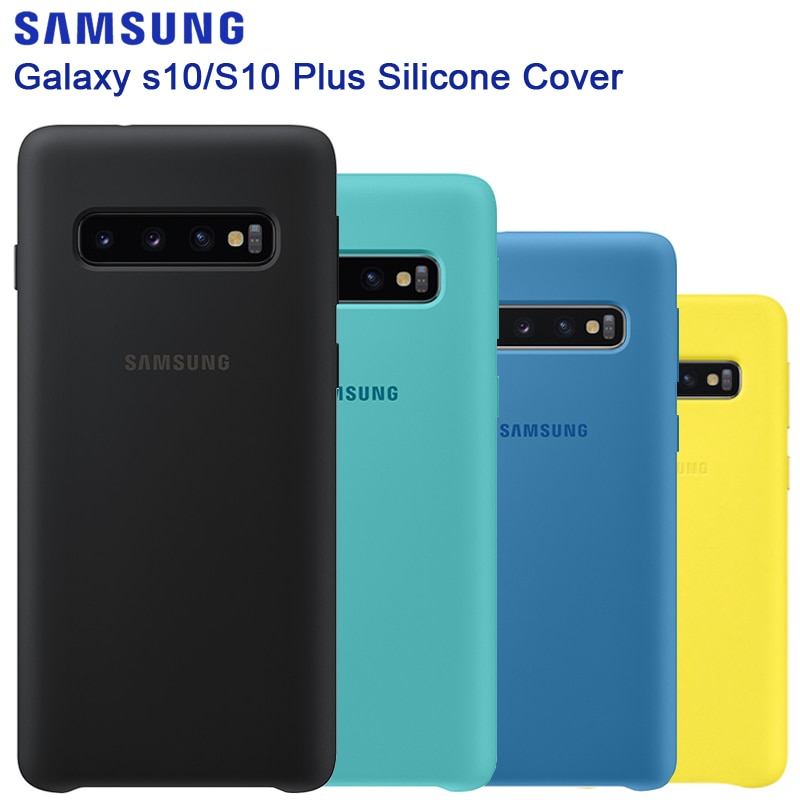 SAMSUNG Original Silicone Case Phone Cover for Galaxy S10 S10X S10Plus SM-G9750 S10 X S10E SM-G970F G970U G970N Shockproof Cover