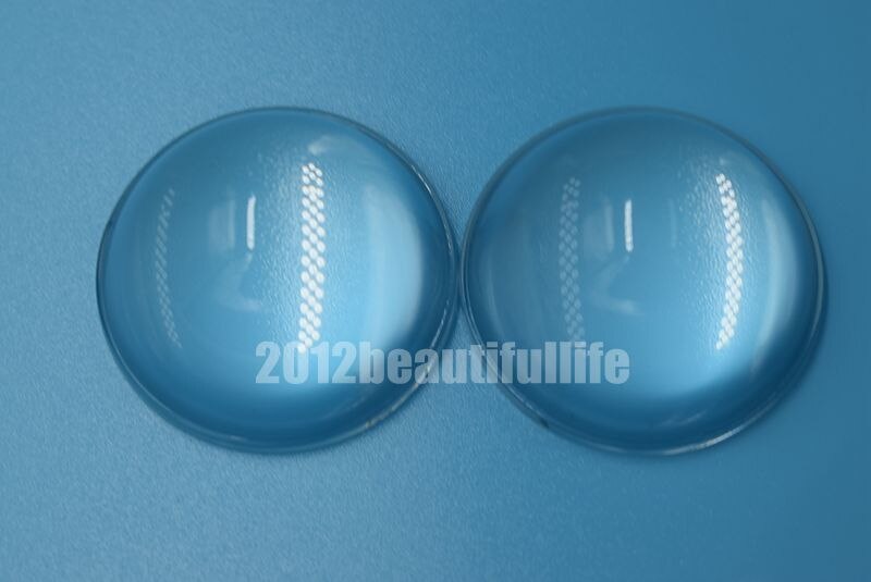 2x38mm Optical glass plano-convex lens LED projection spotlights Logo concentrating focusing lens