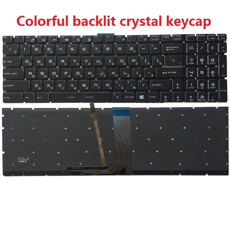 Russische Laptop Toetsenbord Voor Msi MS-1795 MS-1796 MS-1799 MS-17B1 MS-17B4 MS-17B3 Ru Toetsenbord: Colorful backlit