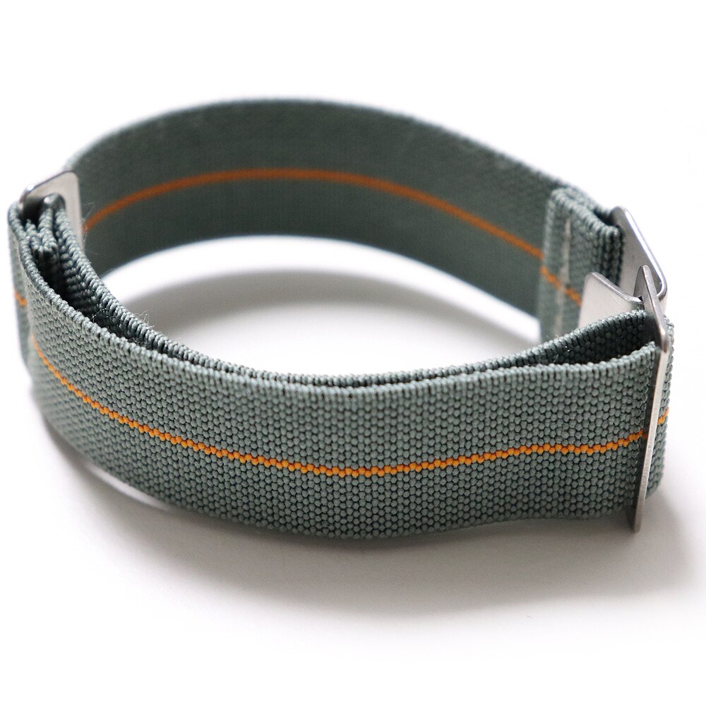 Moda substituição pulseiras elásticas cinta tecido náilon banda estilo pára-quedas elástico relógio banda relógios cassuais acessórios: Gray Orange
