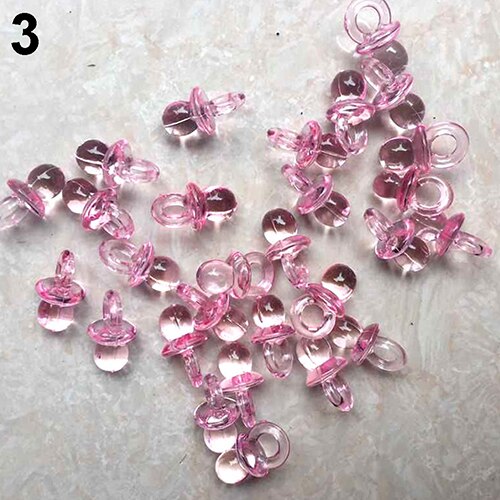 50 stuks transparante acryl mini fopspenen babyshower feestgunst meisje jongen speldecoratie