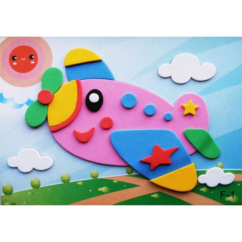 5 Ontwerpen/Lot 3D Eva Foam Sticker Diy Cartoon Dier Puzzel Voor Kinderen Kids Multi-Patronen Stijlen Speelgoed voor Kinderen Lyq