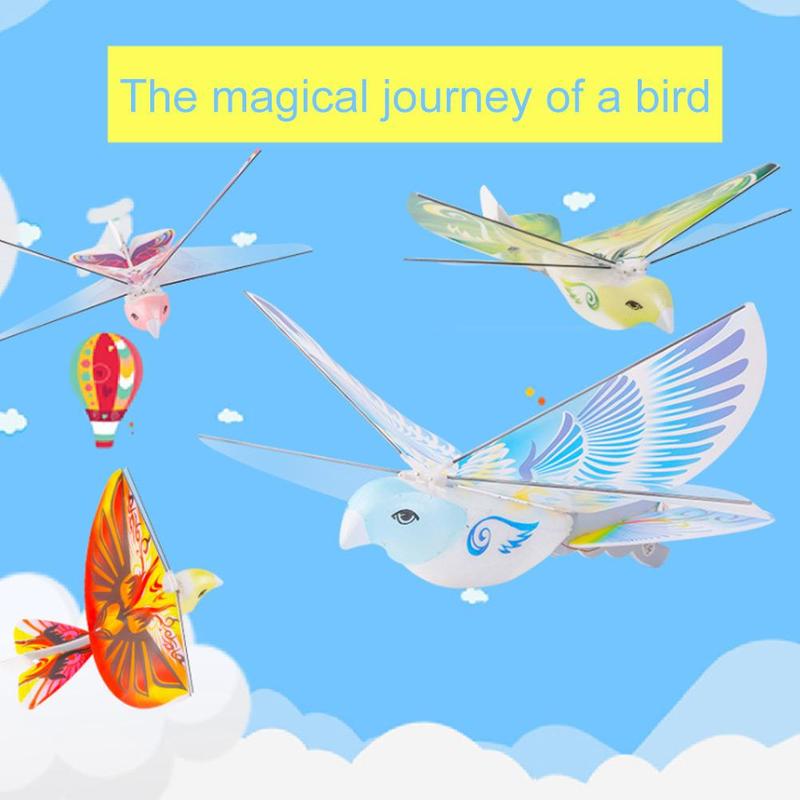 1pcs Electric Remote Control Simulation Flapping Wing Bird Toy Light Degree For Kids Toy Led Model With Bird Flying 360 Fly M4T2