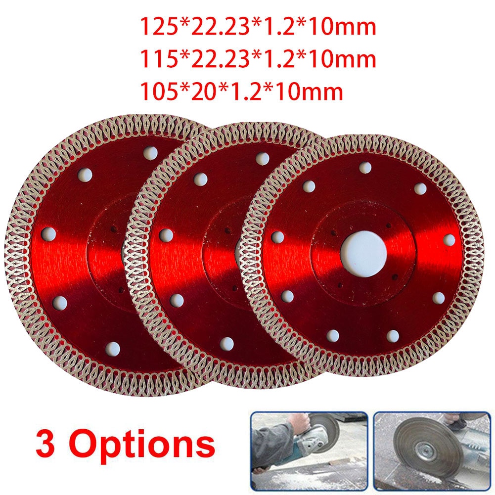 105/115/125mm diamant savklinge ultra-tynd sintret presset mesh turbo skæreskive til fliser keramisk granit marmor