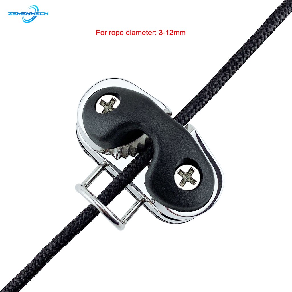316 Stainless Steel Black Ball Bearing Cam Cleat Pilates Equipment Marine Boat Fast Entry Rope Wire Fairlead Sailing Accessories